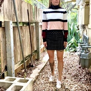 90s Vintage Colorblock Turtleneck Sweatshirt